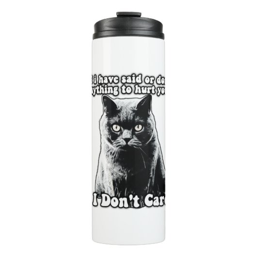 Funny grumpy cat meme für kitten personen & besitz thermosbecher (Vorderseite)