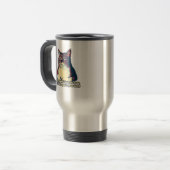 Funny grumpy cat meme für kitty besitzer und liebh reisebecher (Vorderseite Links)