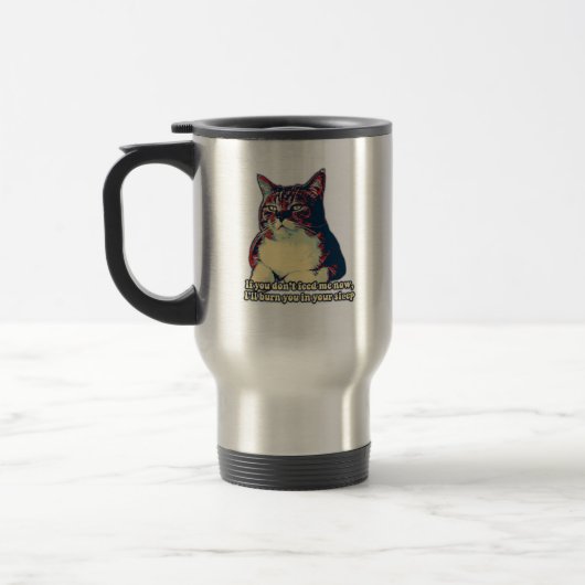 Funny grumpy cat meme für kitty besitzer und liebh reisebecher (Links)