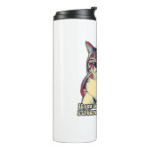 Funny grumpy cat meme für kitty besitzer und liebh thermosbecher (Nach links gedreht)