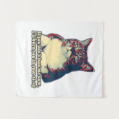 Funny grumpy cat meme für kitty besitzer und liebh wandteppich (Vorderseite (Horizontal))
