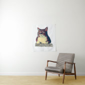 Funny grumpy cat meme für kitty besitzer und liebh wandteppich (Beispiel)