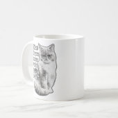 Funny grumpy cat meme für kitty Liebhaber und Besi Kaffeetasse (Vorderseite Links)