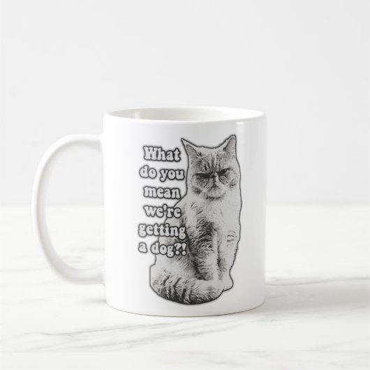 Funny grumpy cat meme für kitty Liebhaber und Besi Kaffeetasse (Links)