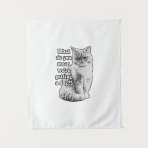 Funny grumpy cat meme für kitty Liebhaber und Besi Wandteppich