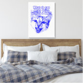 Funny grumpy cat meme für kitty und cat Liebhaber Leinwanddruck (Insitu (Schlafzimmer))