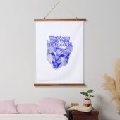 Funny grumpy cat meme für kitty und cat Liebhaber Wandteppich Mit Holzrahmen (Schlafzimmer)