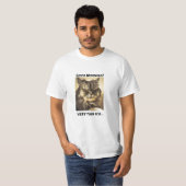Funny Grumpy Cat Morning Coffee Meme Art T-Shirt (Vorne ganz)