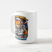 Funny Grumpy Cat, Need More Space And More Coffee Kaffeetasse (Vorderseite Links)