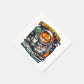 Funny Grumpy Cat, Need More Space And More Coffee Serviette (Ecke)