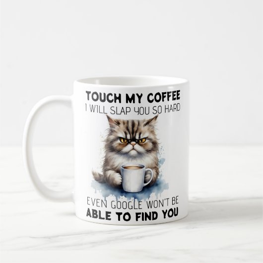 Funny Grumpy Cat Quote Kaffeetasse (Links)