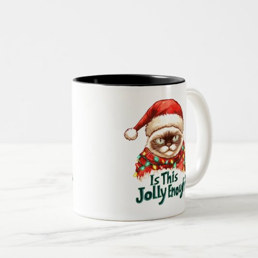 Funny Grumpy Cat Weihnachtsgeschenk Tasse (VorderseiteRechts)