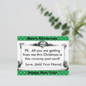 Funny Grumpy Christmas Card Feiertagspostkarte (Stehend Vorderseite)