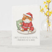 Funny Grumpy Christmas Cat Card Karte (Gelbe Blume)