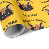 Funny Grumpy Christmas Cat Geschenkpapier (Rolleneckpunkt)