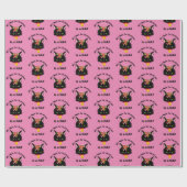 Funny Grumpy Christmas Cat Geschenkpapier (Flach)