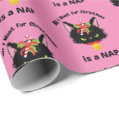 Funny Grumpy Christmas Cat Geschenkpapier (Rolleneckpunkt)