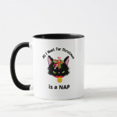 Funny Grumpy Christmas Cat Tasse (Links)