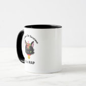 Funny Grumpy Christmas Cat Tasse (Vorderseite Links)