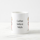 Funny Grumpy Dog - Coffee Before Fetch Kaffeetasse (Mittel)