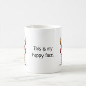   Funny Grumpy Dog - This Is My Happy Face Kaffeetasse (Mittel)