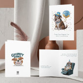 Funny Grumpy Dog Vatertagskarte Einladung