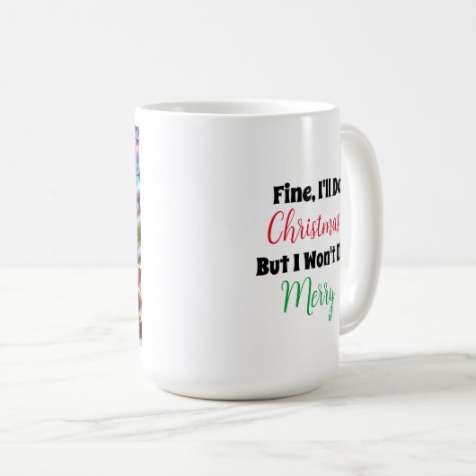 Funny Grumpy Elf Weihnachten Kaffeetasse (VorderseiteRechts)