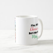 Funny Grumpy Elf Weihnachten Kaffeetasse (VorderseiteRechts)