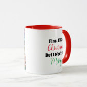 Funny Grumpy Elf Weihnachten Tasse (VorderseiteRechts)