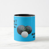 Funny Grumpy Female Lawn Bowler, Tasse (Zentrum)