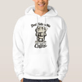 Funny Grumpy Frog Drinking Coffee Hoodie (Vorderseite)
