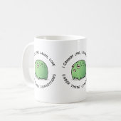 Funny Grumpy Frog Mug – I Cannot Live Laugh Love U Kaffeetasse (Vorderseite Links)