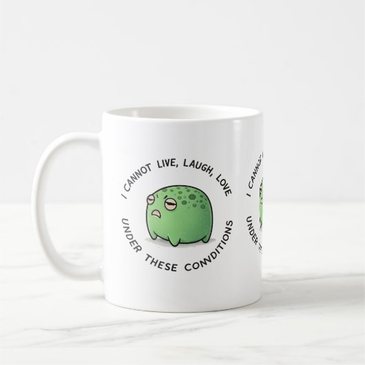 Funny Grumpy Frog Mug – I Cannot Live Laugh Love U Kaffeetasse (Links)