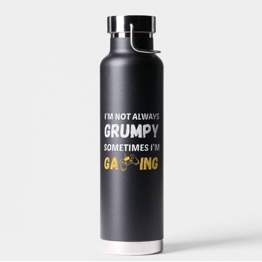 Funny Grumpy Gamer Quote Design Trinkflasche (Links)