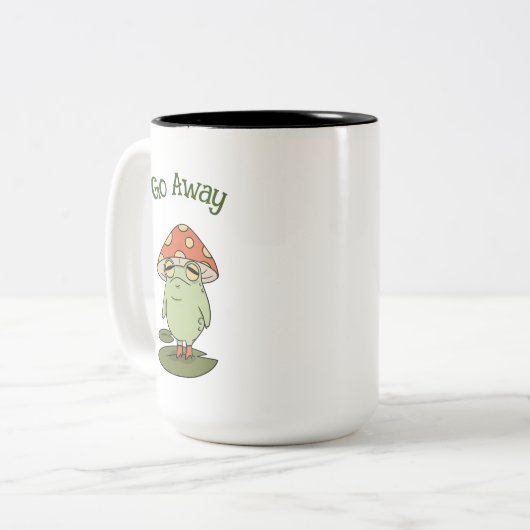 Funny Grumpy "Go Away" Frosch Tasse (Vorderseite Links)