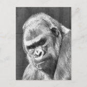 FUNNY GRUMPY GORILLA POSTKARTE (Vorderseite)