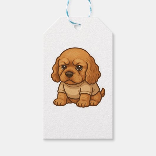 Funny Grumpy Hund Personalisiertes Geschenk Custom Geschenkanhänger (Vorderseite)