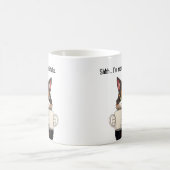 Funny Grumpy Katze in einem Robe und Kaffee Chat Kaffeetasse (Mittel)