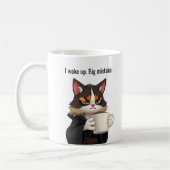 Funny Grumpy Katze in einem Robe und Kaffee Chat Kaffeetasse (Links)