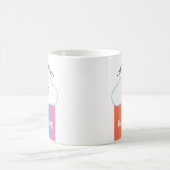 Funny Grumpy Kawaii Cloud and Rainbows Kaffeetasse (Mittel)