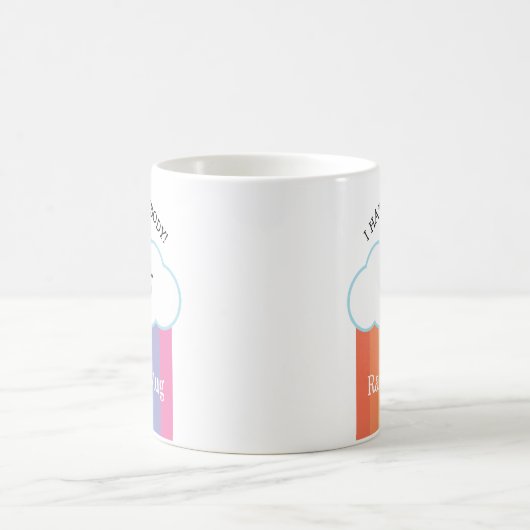 Funny Grumpy Kawaii Cloud and Rainbows Kaffeetasse (Mittel)
