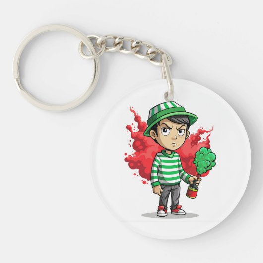 Funny grumpy kid acrylic keychain  schlüsselanhänger (Vorderseite)
