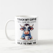 Funny Grumpy Kuh Zitat Kaffeetasse (Links)