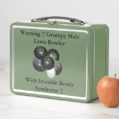 Funny Grumpy Lawn Bowler, Metal Lunch Box (Beispiel)