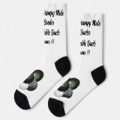 Funny Grumpy Male Lawn Bowler, Crew Socks Socken (Linkes Detail)