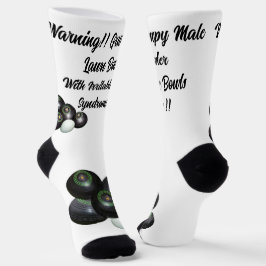 Funny Grumpy Male Lawn Bowler, Crew Socks Socken