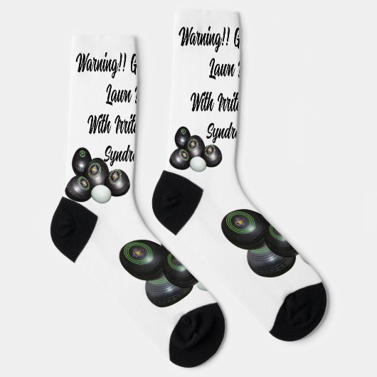 Funny Grumpy Male Lawn Bowler, Crew Socks Socken (Rechts)