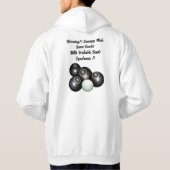 Funny Grumpy Male Lawn Bowler, Hoodie (Rückseite)