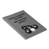 Funny Grumpy Male Lawn Bowler, Notebook Notizblock (Rechte Seite)