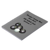 Funny Grumpy Male Lawn Bowler, Notebook Notizblock (Linke Seite)